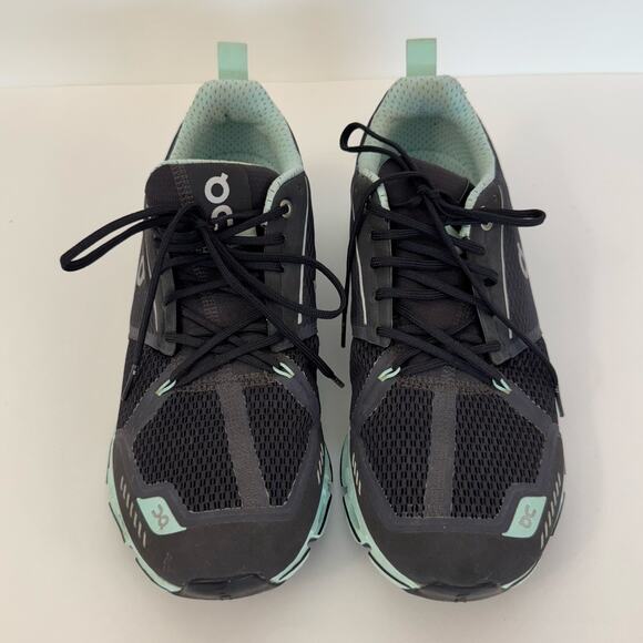 ON Cloudtec Lace-Up Running Sneakers Dark Gray/Mint Swiss Engineering Women's 10 - Picture 2 of 11